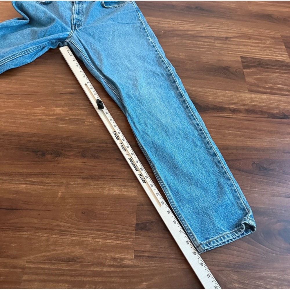 Vintage Orange Tab Levis 550 Mens 33x32 Relaxed Tapered Light Wash Denim - Picture 5 of 6